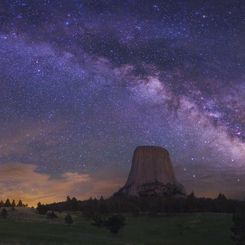 The Milky Way Over Devils Tower