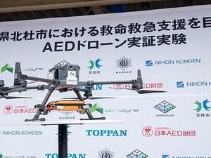 AED Drone Testing Kicks Off In Hokuto City For Emergency Medical Support