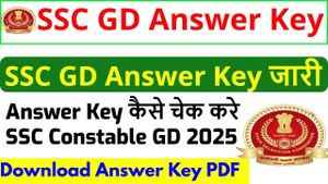 SSC GD Answer Key 2025 Release Date Announced