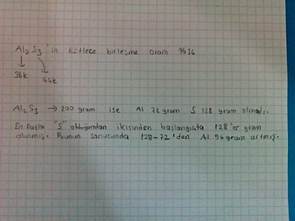 Cevap el yazı ile açıklanıyor.