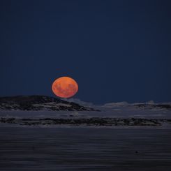 Moon Over Antarctica