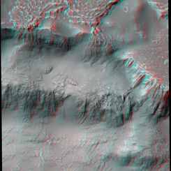  3D Lava Falls of Mars 