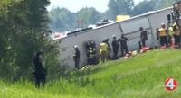 5 confirmed dead after tour bus rollover on I-90 in Pembroke
