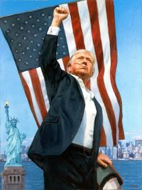 Портрет дипломатии: Путин вручил Трампу картину ульяновского художника Никаса Сафронова