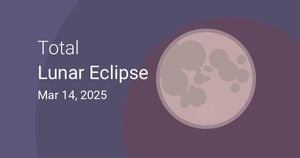 March 2025 Lunar Calendar Features Total Eclipse