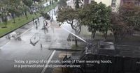 Four police officers injured during demonstration near the US Embassy in Bogota