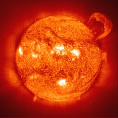 A Solar Prominence from SOHO