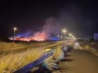 Incendio en una nave del Polígono Industrial de Güímar
