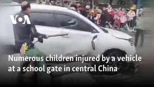 Students Injured In Changde Car Crash