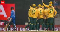 IND vs SA: India crumble in 214 chase as South Africa level T20I series 1-1 | Cricket News - The Times of India