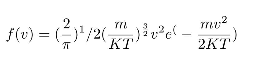 Maxwell-Boltzmann dağılımının matematiksel ifadesi