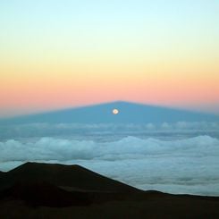 Moonrise Through Mauna Kea's Shadow