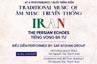 Thông báo về buổi biểu diễn nhạc truyền thống IRan do ban nhạc Sar Afshan biểu diễn tại Trường ĐH KHXH&NV