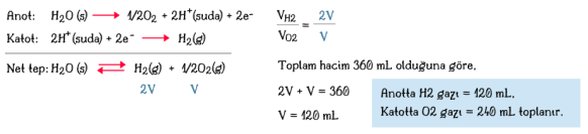 Suyun Elektroliz Denklemi