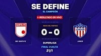 Santa Fe vs Junior hoy: Resultado EN VIVO y goles de la Superliga