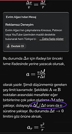 "∆r" kavramına pek sıcak bakamadım, doğru kullandığınıza emin misiniz?