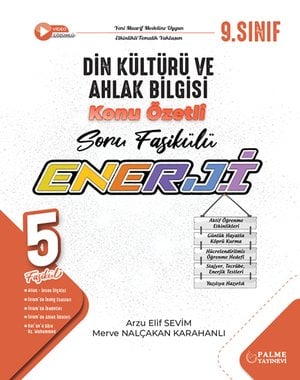 PALME 9.SINIF ENERJİ DİN KÜLTÜRÜ VE AHLAK BİLGİSİ KONU ÖZETLİ SORU FASİKÜLLERİ (5 FASİKÜL)