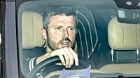 Michael Carrick arrives to start work as Man United interim boss