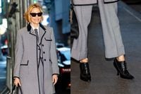 ‘White Lotus’ Star Leslie Bibb Steps Out in Thom Browne Brogue Heels With Houndstooth Ensemble in NYC