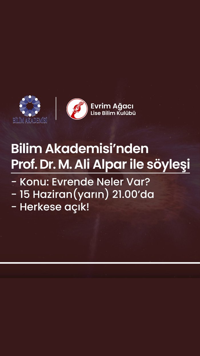 Astrofizikçi Ali Alpar ile "Evrende Neler Var?" Konulu Söyleşi