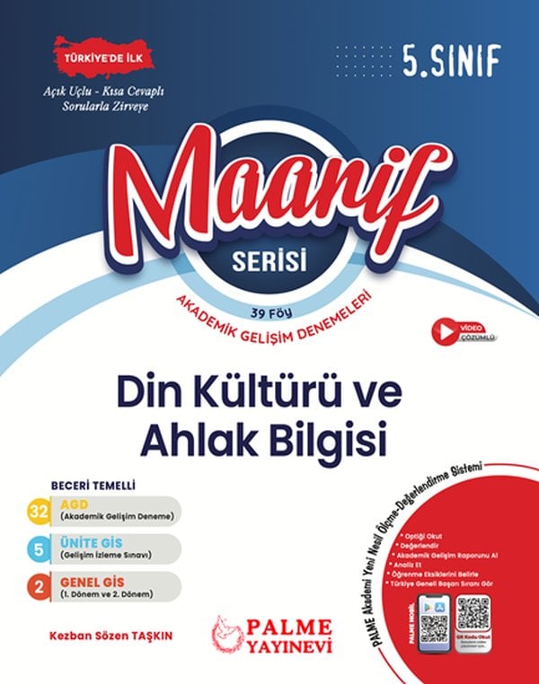 5.Sınıf Maarif Serisi Din Kültürü Haftalık Deneme (39 Föy)
