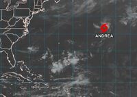 Tropical Storm Andrea forms, becomes 1st named storm of Atlantic hurricane season