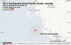 New Earthquake Hits British Columbia Coast