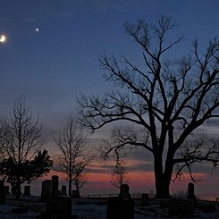 December Moon Meets Evening Star
