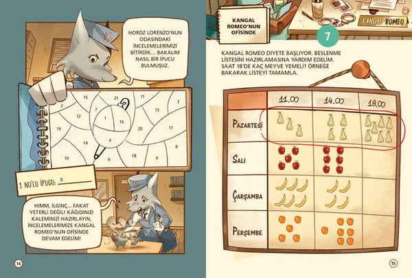 Sayısal Zekâ Gelişimi İçin Etkinlikli Ve Çıkartmalı Dedektiflik Çizgi Romanı (7-9 Yaş) - Müfettiş Numeroni