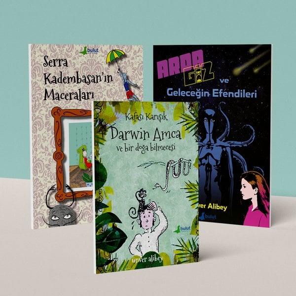 Ünver Alibey Kitapları Seti (3 Kitap): Kafası Karışık Darwin Amca, Arda Giz ve Geleceğin Efendileri, Serra Kadembasan’ın Maceraları
