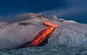 Skiers Take To Mount Etna Amid Eruptions