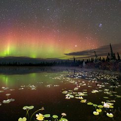 Reflected Aurora Over Alaska