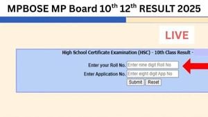 Madhya Pradesh Board Declares 2025 10th And 12th Results
