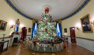 White House Unveils Heartfelt Christmas Decor For 2024