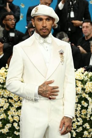 Lewis Hamilton Shines At 2025 Met Gala