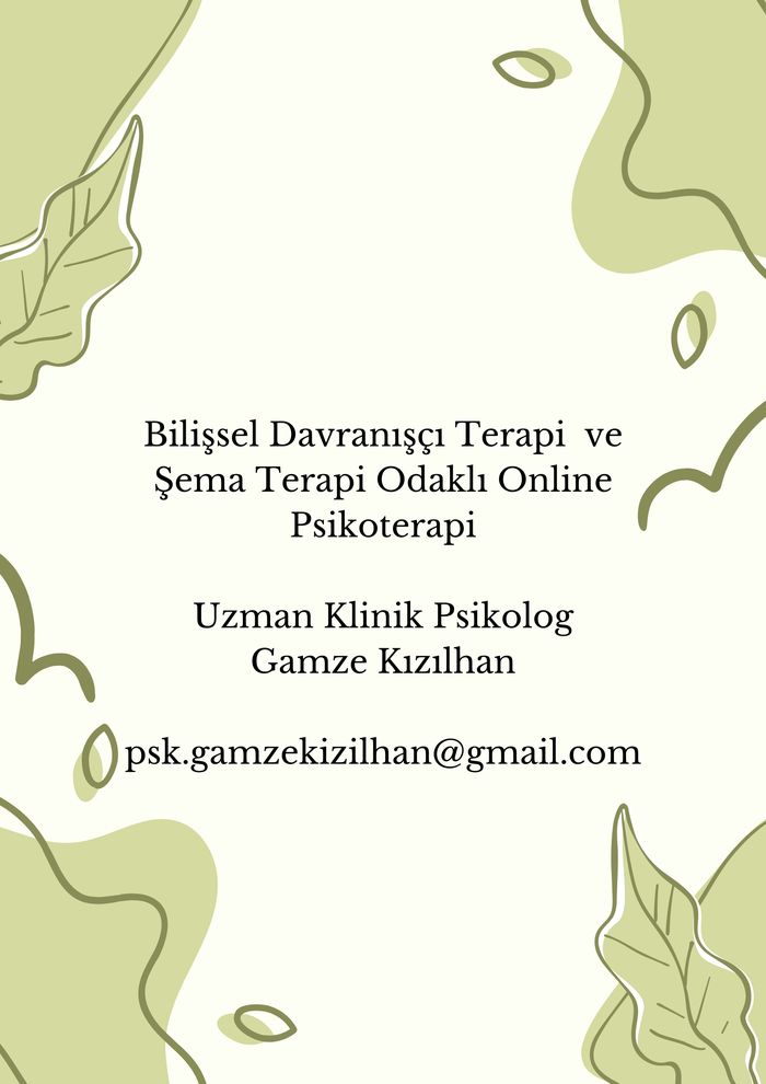 Online Psikoterapi - Uzman Klinik Psk. Gamze Kızılhan