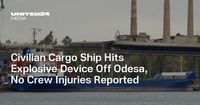 Civilian Cargo Ship Hits Explosive Device Off Odesa, No Crew Injuries Reported