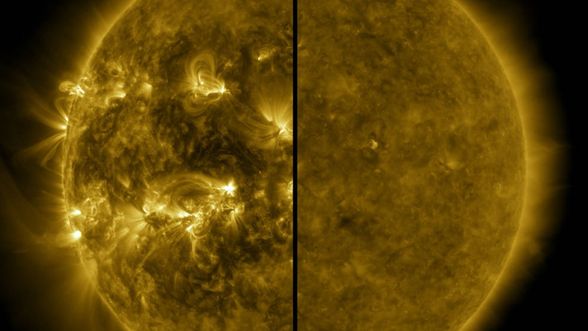 Solar maksimum ve minimum sırasında Güneş