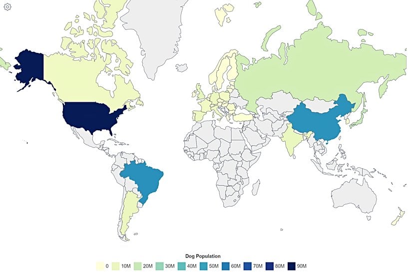 Bu istatistiklere göre Türkiye'de 1.655 milyon köpek yaşıyor.