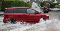 ‘I have never seen the water stream down the mountains like that’ - Heavy rain causes havoc in Co Down town