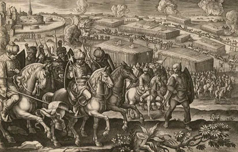 Türk Ordusu'nun Viyana Kuşatması'nı Tasvir Eden Bir Çizim