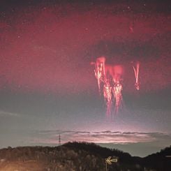 Red Sprites and Circular Elves Lightning over Italy
