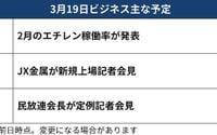 JX金属が新規上場　3月19日ビジネス主な予定 - 日本経済新聞