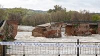 Las impresionantes imágenes del derrumbe del puente romano de Talavera