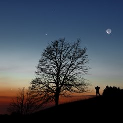 Moon and Planets in the Morning