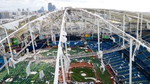 Hurricane Milton Leaves Tropicana Field In Ruins