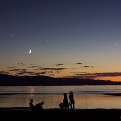  A Quadruple Sky Over Great Salt Lake 