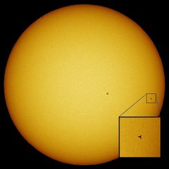 ISS and Discovery Transit the Sun