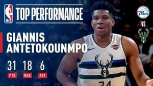 Giannis Antetokounmpo Shines With Double-Double Against Heat