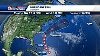 Erin is a major hurricane and is forecast to remain east of the U.S.
